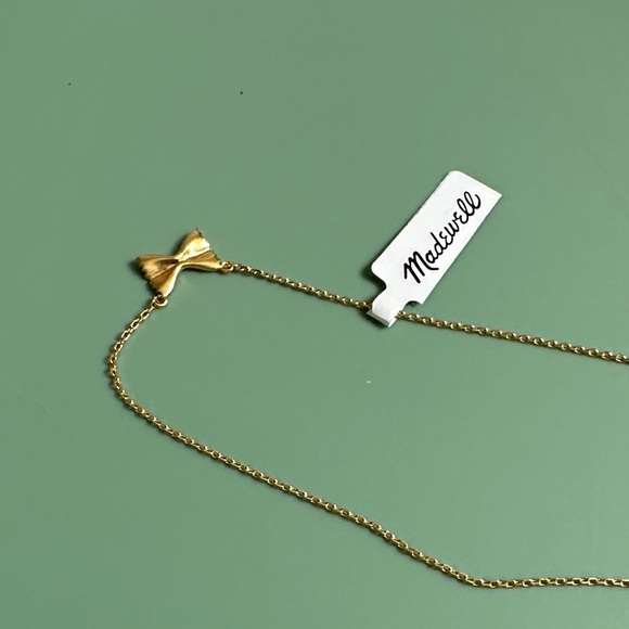 Madewell Gold Bowtie Pasta Pendant Necklace - Picture 2 of 5